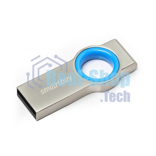 Флешка USB SmartBuy MC2 Metal Blue (SB016GbMC2), 16Gb, USB 2.0, R/W 25/15, синий/серебристый