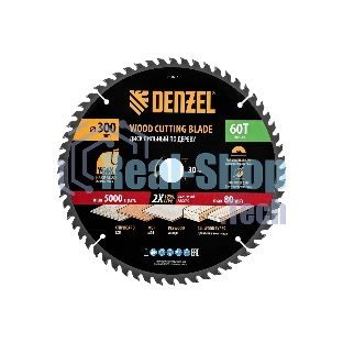 Пильный диск по дереву Denzel ф300 х 30 мм, 60 зубьев