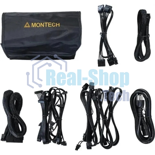 Блок питания Montech ATX 1200W TITAN GOLD Gen.5, 1200 Вт, 80 PLUS GOLD, 135 мм, модульный, черный