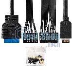 Компьютерный корпус Minitower ExeGate BAA-308UC-AAA400 (mATX, БП AAA400 с вент. 8см, 1хUSB/1хUSB 3.0/1хTypeC, HD Audio, черный)