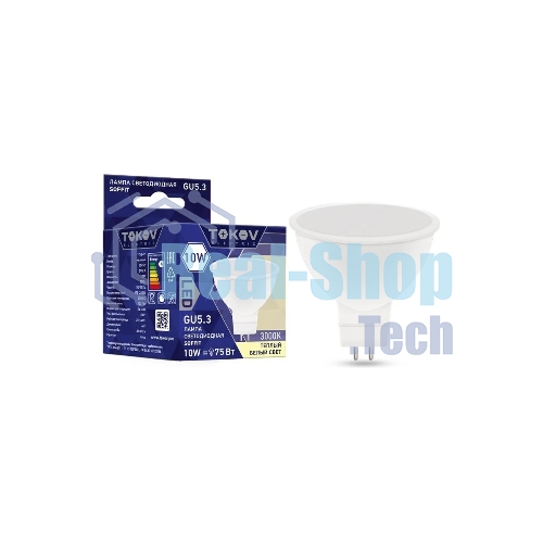 Лампа светодиодная TOKOV ELECTRIC 10Вт Soffit 3000К GU5.3 176-264В