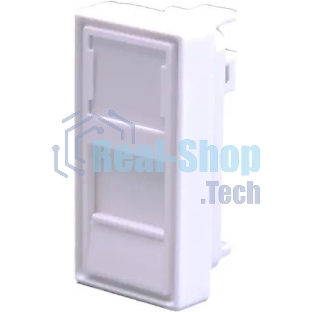 Панель Suprlan 10-0319-1, лицевая со шторкой 22.5x45, 1xKeystone ABS пластик, белый