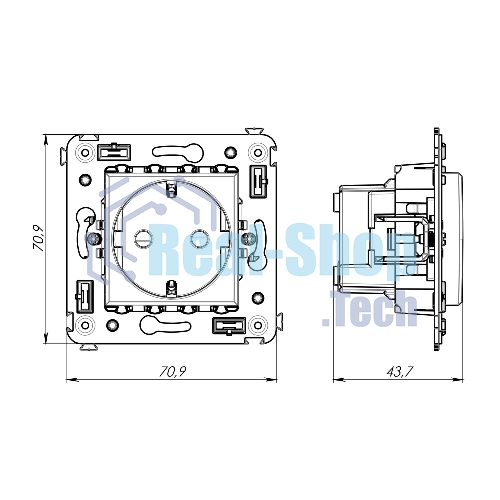 Розетка DKC Avanti 4412003 2P+E со шторками, 