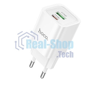 Сетевое зарядное устройство HOCO C149A 1USB+1Type-C 3.0A PD 30W+QC3.0, белый