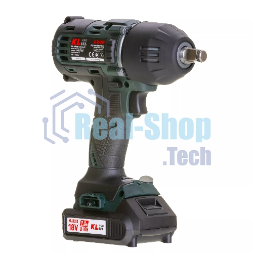 Профессиональный бесщеточный гайковерт аккумуляторный KLPRO KLSS18BH-20 (18В, Li-ion-2шт, 2.0Ач, 400Нм, 2 скорости, подсветка,З/У,в кейсе)