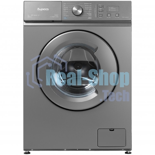 Стиральная машина Бирюса WM-SM510/10 M металлик, загрузка фронтальная 5 кг, 1000 об/мин, класс: А+++