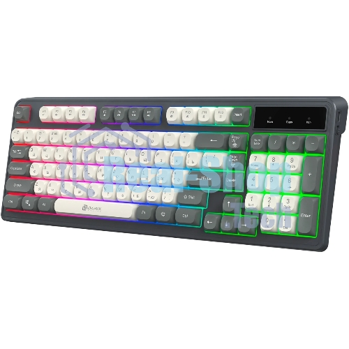 Клавиатура Oklick 731G проводная, USB Type-A, серый/белый