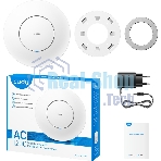 Точка доступа Cudy AC1200 Dual Band Gigabit Ceiling Mount Access Point, MT7621DAN+MT7613B+MT7603E, 867Mbps at 5GHz + 300Mbps at 2.4GHz, 1 x GbE RJ45 Port, Support 12V DC or 802.3af PoE or Passive PoE, Internal Antennas, 48V passive PoE adapter included, Cudy Mesh Support