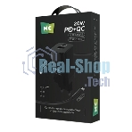Сетевое зарядное устройство MORE CHOICE NC85a 1USB+1Type-C 3.0A PD 20W+QC3.0 Type-C Type-C, черный