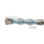 Бур по бетону Denzel двойная спираль, Cobalt W-tip, 12x460 мм, SDS PLUS
