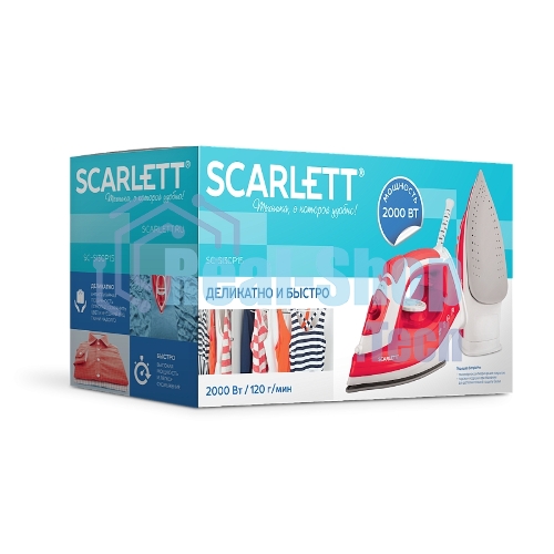 Утюг Scarlett SC-SI30P15 красный, 2000 Вт