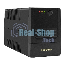 Источник бесперебойного питания ExeGate Power NB-1000.LED.AVR.4C13 (1000VA/650W, LED, AVR, 4*C13, батарея 12V 9Ah, черный)