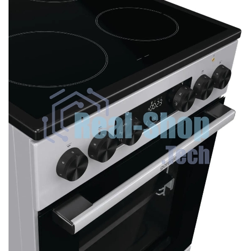 Плита электрическая Gorenje GEC5C41SG серый, конфорок 4 электрических, духовка 70 л, 50 см x 85 см x 59.4 см (без крышки)