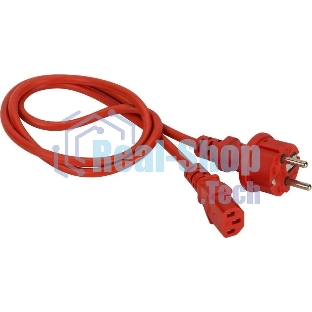 Шнур питания Lanmaster LAN-PP13/SH-10-RD C13-Schuko проводник.:3x0.75мм2 10м 220В 10А красный