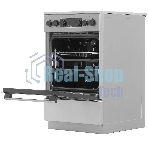 Плита электрическая Gorenje GEC5C40XAOT серебристый, конфорок 4 шт, духовка 70 л, 50 см x 85 см x 59.4 см