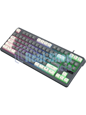 Клавиатура Oklick 731G проводная, USB Type-A, серый/белый