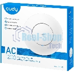 Точка доступа Cudy AC1200 Dual Band Gigabit Ceiling Mount Access Point, MT7621DAN+MT7613B+MT7603E, 867Mbps at 5GHz + 300Mbps at 2.4GHz, 1 x GbE RJ45 Port, Support 12V DC or 802.3af PoE or Passive PoE, Internal Antennas, 48V passive PoE adapter included, Cudy Mesh Support
