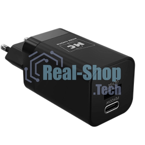 Сетевое зарядное устройство MORE CHOICE NC85a 1USB+1Type-C 3.0A PD 20W+QC3.0 Type-C Type-C, черный