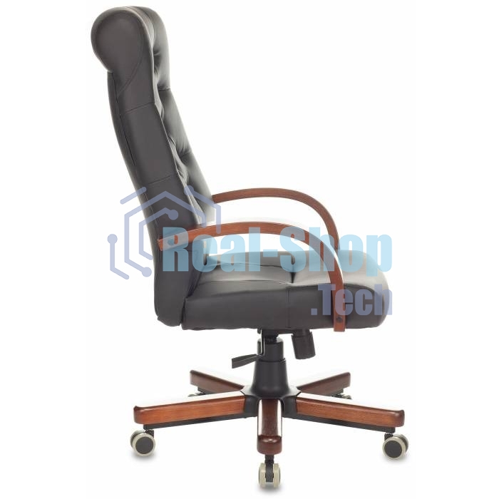 Кресло Бюрократ T-9928WALNUT/ECO черный, экокожа