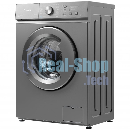 Стиральная машина Бирюса WM-SM510/10 M металлик, загрузка фронтальная 5 кг, 1000 об/мин, класс: А+++