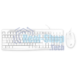 Комплект клавиатура+мышь Oklick S650 проводной, USB, 2000 DPI, белый