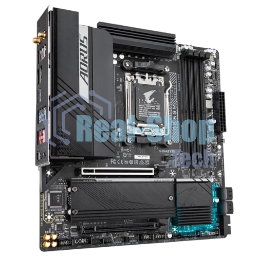 Материнская плата Gigabyte B650M AORUS ELITE AX, AM5, AMD B650, 4xDDR5, 4xSATA, 2xM.2, 1xPCI-E 5.0 x4, 1xPCI-E 4.0 x16, 1xHDMI, 1xDP, 1x 2.5Gb LAN, 4xUSB-A 2.0, 5xUSB-A 3.2 Gen 1, 2xUSB-A 3.2 Gen 2, 1xUSB-C 3.2 Gen 2, 2x3.5 мм, 7.1, Micro-ATX