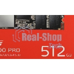Накопитель SSD XPG SX8200 Pro, 512 Gb, PCIe 3.0 x4, M.2 2280, NVMe, R/W 3350/2350, с радиатором