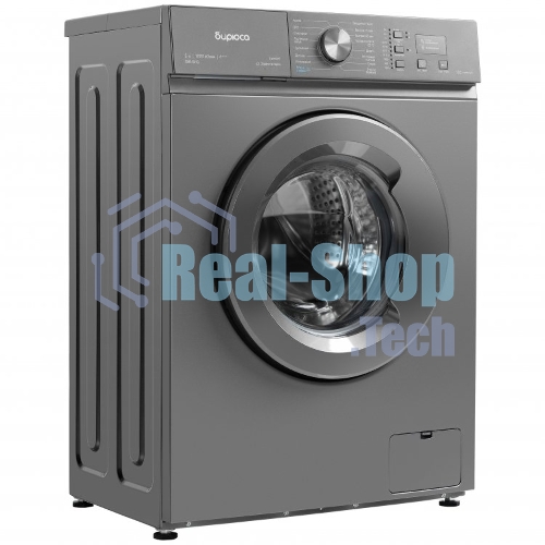 Стиральная машина Бирюса WM-SM510/10 M металлик, загрузка фронтальная 5 кг, 1000 об/мин, класс: А+++