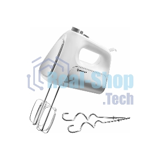 Миксер BRAYER BR1303, 500 Вт, корп.из нерж.стали, 5 режимов, 2 крюка, 2 венчика