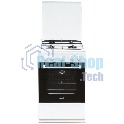 Плита газовая Cezaris ПГ 2150-02 белый, конфорок 4 шт, духовка 43 л, 51 см x 85 см x 55 см