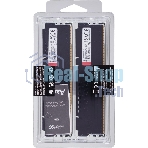 Оперативная память Kingston Fury Beast, DDR5, 32GB (2x16GB), 5200MHz, CL40, DIMM, радиатор, черный