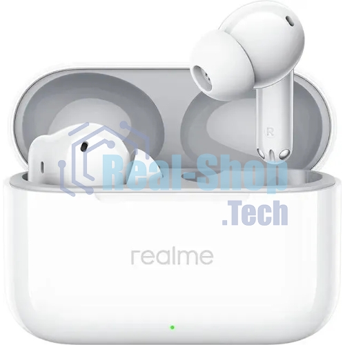 Наушники TWS Realme Buds T200 белый, внутриканальные, Bluetooth, до 30 ч