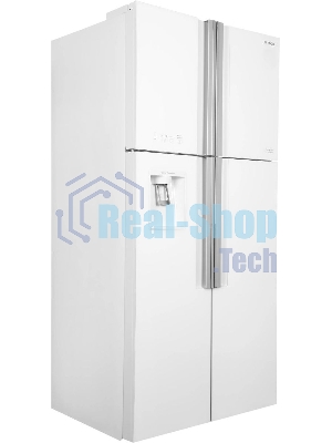 Холодильник Hitachi R-W660PUC7 GPW белый двухкамерный 396/144л морозилка сверху, No Frost, Side by Side