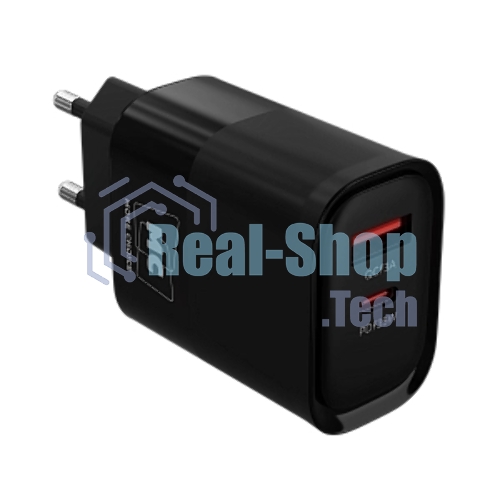 Сетевое зарядное устройство MORE CHOICE NC82a 1USB+1Type-C 3.0A PD 35W+QC3.0 для Type-C Type-C черный