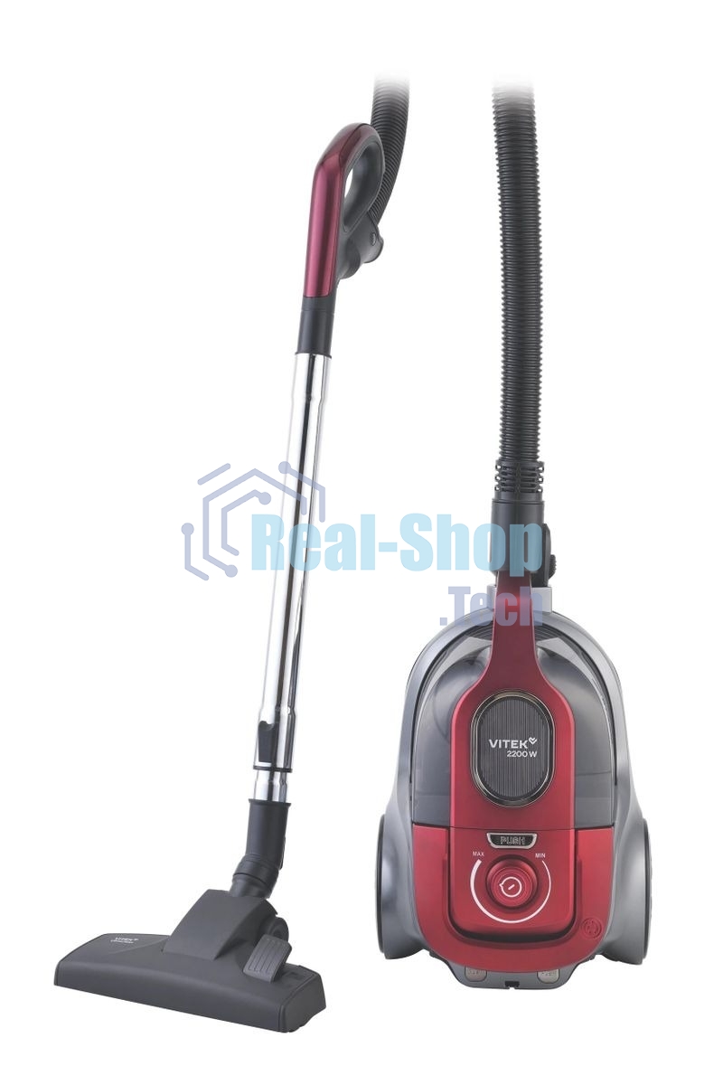 Пылесос Vitek VT-CV3113 красный/серый, 450/2200 Вт, уборка сухая, пылесборник контейнер 2 л