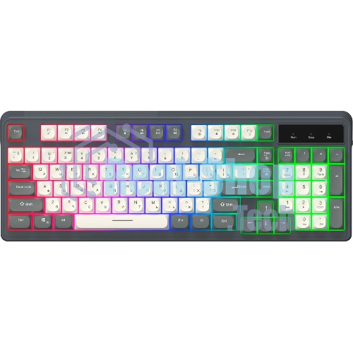 Клавиатура Oklick 731G проводная, USB Type-A, серый/белый