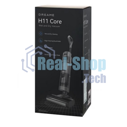 Пылесос вертикальный Dreame Wet and Dry Vacuum H11 Core черный, питание от аккумулятора, 170 Вт, уборка сухая/влажная, пылесборник 0.9/0,5
