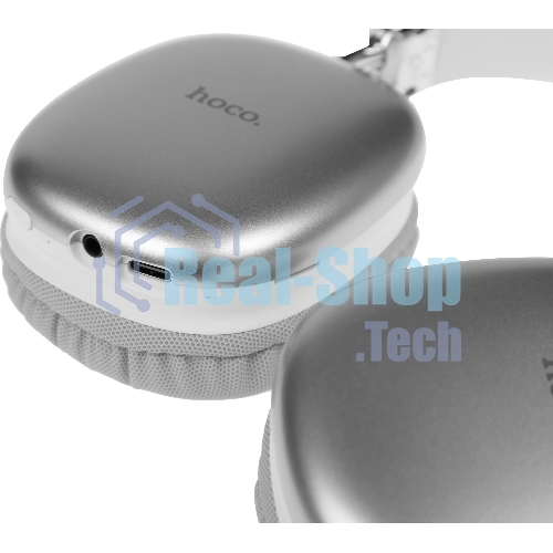 Беспроводные/проводные наушники Hoco W35 белый, полноразмерные, Bluetooth + проводной, до 40 ч