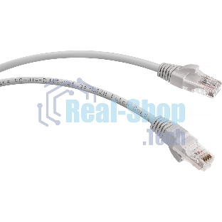 Шнур коммутационный Cabeus, Cat.5e, неэкр., U/UTP, RJ45/RJ45, LSZH, AWG24 15м, серый