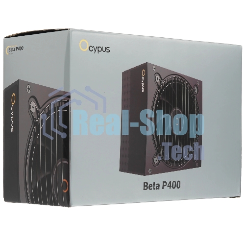 Блок питания 400W Ocypus Beta P400 BK (ATX, APFC, 20+4 pin, 120мм fan, PCI-E 6+2Px2, 3xSATA) (Beta-P400-N1HDBK024X-EU)