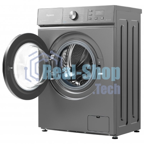 Стиральная машина Бирюса WM-SM510/10 M металлик, загрузка фронтальная 5 кг, 1000 об/мин, класс: А+++