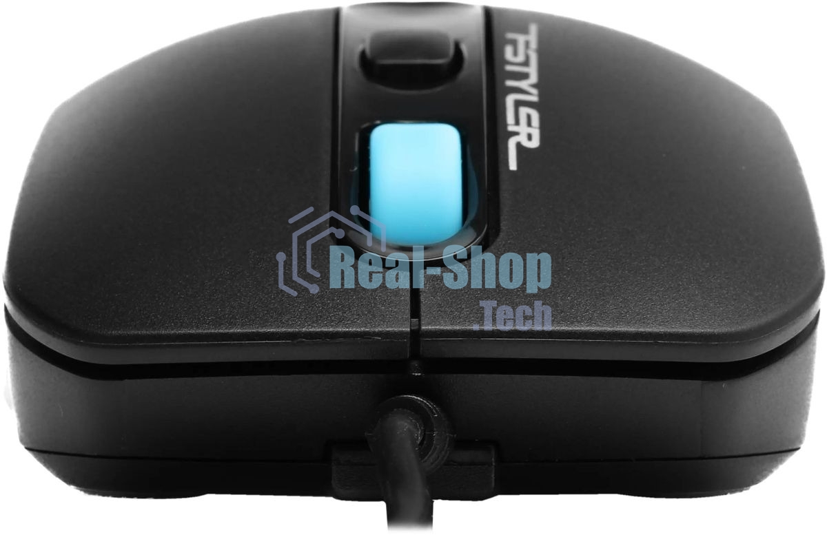 Мышь проводная A4Tech Fstyler FM10 черный/синий, 1600 dpi, USB, кнопки - 4