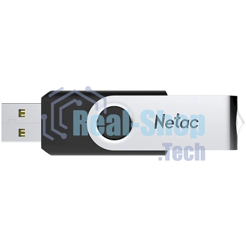 Флешка USB Netac U505 (NT03U505N-004G-20BK), 4Gb, USB 2.0, R/W 70/30, черный/серебристый