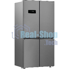 Холодильник Hotpoint HFP4 625I X нержавеющая сталь, трехкамерный, 376/165л, морозилка снизу, No Frost, Side by Side