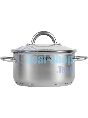 Кастрюля Rondell Point RDS-1311 2.8 л. d=20 см, с крышкой, нержавеющая сталь 18/10