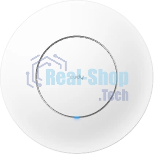 Точка доступа AX3000 Dual Band Ceiling Mount Wi-Fi 6 Access Point, Chipset MT7981, 802.11ax/ac/a/b/g/n, 2402Mbps at 5GHz + 574Mbps at 2.4GHz, 1 x 2.5G RJ45 Port, MU-MIMO, Support 12V DC or 802.3at PoE or Passive PoE, Internal Antennas, 48V passive PoE adapter included, Cudy Mesh Support