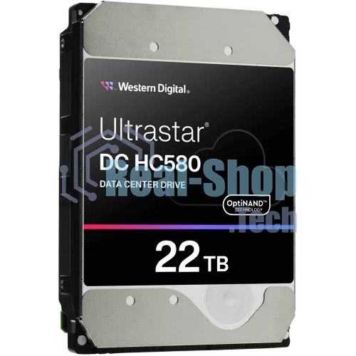Жесткий диск HDD WD SATA Server 22Tb Ultrastar DC HC570 7200 6Gb/s 512MB 1 year warranty (replacement WUH722222ALE6L4)
