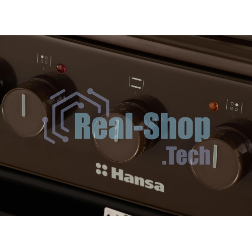 Плита электрическая Hansa FCEB53000 коричневый, конфорок 4 шт, духовка 69 л, 50 см x 85 см x 60 см