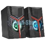 Акустическая система 2.0 Qumo TRON AS007, 10 ВТ, объемное звучание, RGb подсветка, USB/Jack 3,5мм