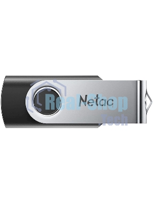Флешка USB Netac U505 (NT03U505N-004G-20BK), 4Gb, USB 2.0, R/W 70/30, черный/серебристый